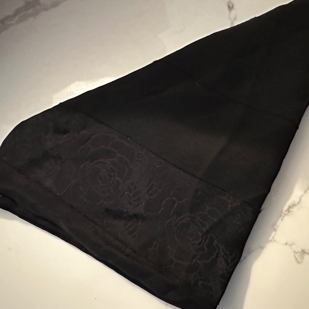 BLACK SILK SCARF - Picture 3 of 3